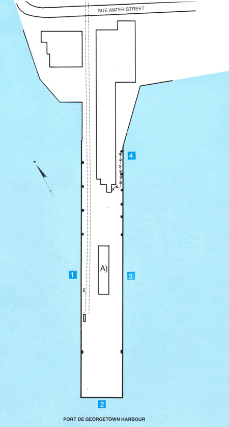 Georgetown Port Harbour Map - Harbour is off Water Street. 